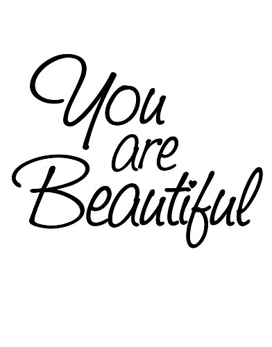 Stickerbrand You are Beautiful Motivational Quote Wall Decals Sticker for Mirror, Windows or Walls D - //coolthings.us