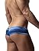 K-Men Men Royal Blue Shiny Low Rise Bikini Briefs Bulge Pouch Cheeky Underwear L