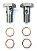 TamerX Diesel Fuel Banjo Bolt Ultra High Flow Upgrade for Ford Powerstroke 6.0L & 6.4L [Tear Drop Design]