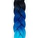 Alissa Jumbo Braiding Hair Extensions High Temperature Kanekalon Synthetic Ombre Twist Hair Multiple Tone Colored Jumbo Braiding Hair （24'' ,BLACK-BLUE-AZURE)