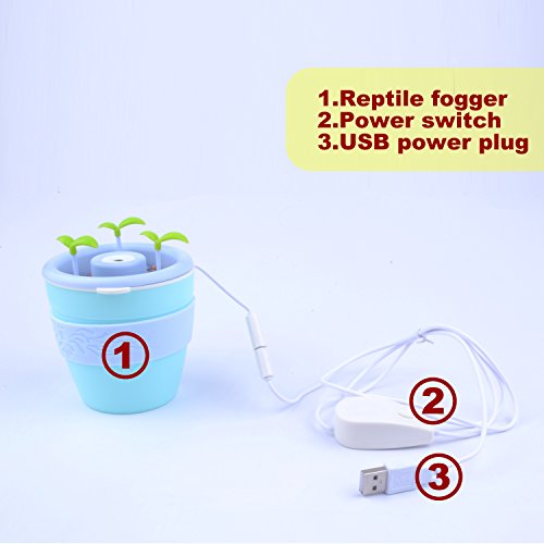 pranovo Reptile Fogger Humidifier Humidifying Fog Machine Terrarium Tank Potted Plant Pet Supplies for Amphibians Lizard Leopard Gecko Lizard Scorpion Crested Gecko Crickets Beetle - Thumbnail 3