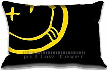 Designs of Pillow Cases with Simple Nirvana Smiley - Music Custom Zippered Throw Cushion Covers New Arrival Custom Pillowcase