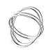 925 Sterling Silver Double 'X' Criss Cross Ring, For Women And Girls Size 6'' 7'' 8'' 9''