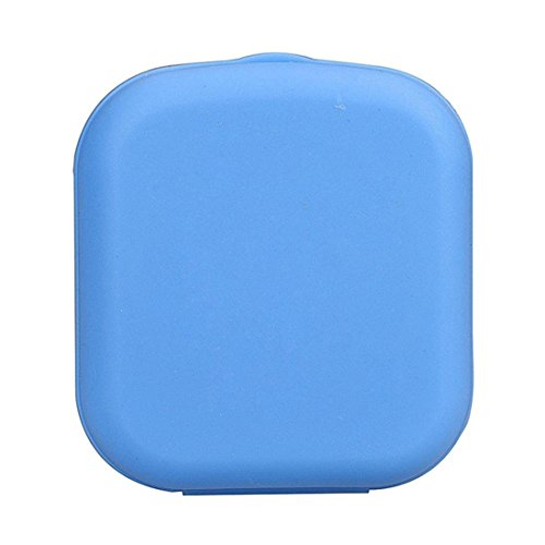 Polytree Portable Travel Kit Mirror Box Contact Lens Case Holder - Blue