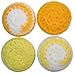 4 Handmade SCRUBBIES, Dish Pot Pan SCRUBBERS, Nylon Netting. Set of 4 in Sunshine Colors. Great Gifts.