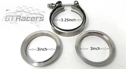 3inch 3" inch Self Aligning Male Female V Band Vband V-band Clamp Turbo Downpipe Stainess CNC