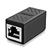 Dingsun RJ45 Coupler, Ethernet Extender for Cat7/Cat6/Cat5e/Cat5 Female to Female Ethernet Coupler Connector(1pack, Black)