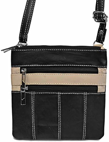Giromy Samoni Womens Genuine Sheep Leather Adjustable Cross Body Handbag - Taupe