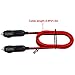 CUZEC Heavy-Duty 15A 4.9ft / 1.5m 16 AWG Male to Male Cigarette Lighter Plug Charger Cord with LED Indicator and 15A Fuse Protection on Both Plugs (CU10140B)