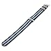 CIVO Watch Bands Premium Ballistic Nylon Watch Strap Stainless Steel Buckle (Black/Smoke (Bond), 22mm)
