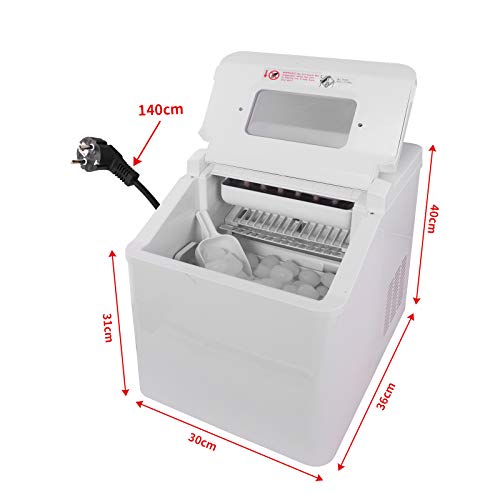 WOLTU Eiswürfelbereiter 150W Eiswürfelbereiter 20KG/24H Würfelbereiter 2,5L Eisbereiter Weiß EM02ws – Bild 8