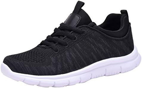 ShengQu Boys&amp;Kids Fashion Sneakers Lightweight Casual Sport Shoes SQ003 Black-4