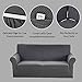 Argstar Jacquard XL Sofa Slipcover, Gray Stretch Oversized Couch Slip Cover, Spandex Furniture Protector for Large 3 Cushion Seater Living Room, Machine Washable