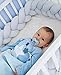 MOMAID Baby Braided Crib Bumper Knotted Plush Soft Nursery Toddler Crib Bedding Sets Decor Handmade Cradle Newborn Pillow Snuggle Sleep Bed Pads