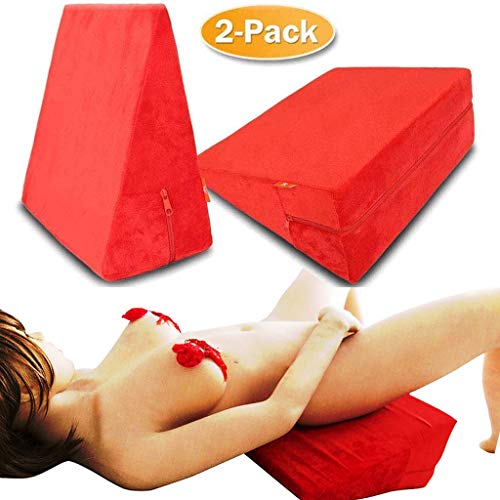 Rekink 2 x Sex Wedge Pillow Cushion for Couples | Position Adult Toy Women Black Couple Furniture Portable Ramp Support Triangle Positioning