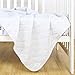 TILLYOU Breathable Quilted Cotton Baby Blanket for All Seasons, Lightweight Warm Toddler Bed Crib Blanket, Super Soft Daycare Nap/Nursery Sleeping Blanket, Heather Gray 39”x47”
