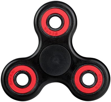 SSS EDC Fidget Spinner High Speed Finger Toy for Relieving Your Anxiety,Boredom , Non-3D , Stationery for Children and Adults - Black Red