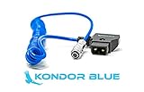 KONDOR BLUE 20" Coiled D-Tap to BMPCC 6K/4K Weipu Power Cable for Blackmagic Pocket Cinema Camera 4K Gold Mount V Mount Battery P TAP