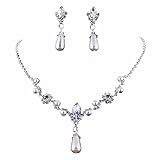 HeroNeo® Hot Prom Wedding Bridal Party Crystal Rhinestone Necklace Earring Jewelry Sets (24#)