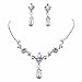 HeroNeo® Hot Prom Wedding Bridal Party Crystal Rhinestone Necklace Earring Jewelry Sets (24#)