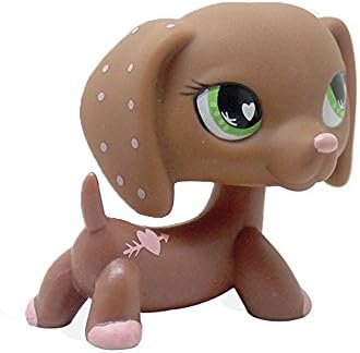 Meidexian888 Figure Toy Dog, LPS Dot Pattern Dog Pet Shop Cream Toy Party Decorations Brown