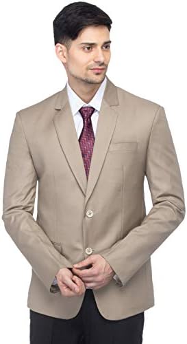 Vastraa Fusion Men's Fawn Color Matti-Cotton Ragular Fit Blazer Options (up to 50 inches / 5XL)