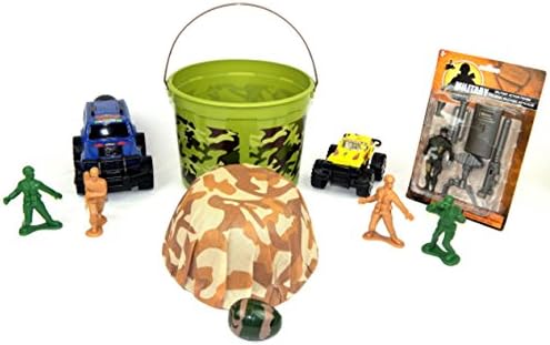 Camouflage Toy Soldiers Action Figures 10 pcs Race Car Activity Collection Bundle Gift Set