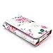 Orbic Slim Case,Universal Wallet Clutch Bag Carrying Flip Leather Smartphone Case with Card Slots for Orbic Slim 5.0 Inch-Rose Flowers Floral Style