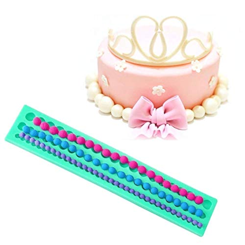 DIY Silicone String of Pearl Fondant Cake Sugar Cookies Paste Bead Dessert Lace Sneak Chocolate Mold Clay Silica Gel Mould Decorating Baking Tools