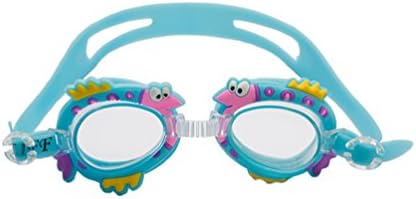Lovely Waterproof Antifog Kids Cartoon Swimming Goggles Adjustable (Sky Blue)