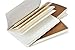 Travelers Notebook Inserts Passport Size Mixed Set of 3 (Dotted Blank Ruled) - Thick 100gsm Cream Paper - Refill for Leafpaq Leather Journal 5.3 x 4.1'', Total 192 Pages - Kraft Brown Soft Cover