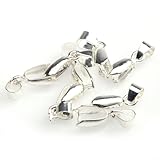 ILOVEDIY 19mm Silver Plated Clasp Pinch Clip Bail Pendant Connector Jewelry Components Findings 15pcs