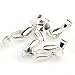 ILOVEDIY 19mm Silver Plated Clasp Pinch Clip Bail Pendant Connector Jewelry Components Findings 15pcs