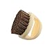 niceEshop(TM) Horseshoe Shape Horse Hair Soft Brush horse mane Shoe Brush pappus bag brush (beige) + Cable Tie