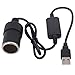 Yeworth 1m/3ft 5V USB C Male to 12V Car Cigarette Lighter Socket Female Converter Adapter Cable Cord for Car Dash Cam, GPS