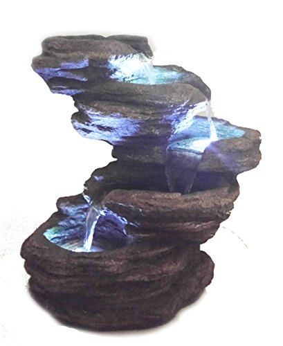 Major-Q Decoration Fengshui Rock Like Waterfall Fountain with LED Light (style2), 22'' H