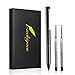nekigoen Ballpoint Pen with Gift Box for Men Women,Luxury Stainless Steel Retractable Pen Executive Home Office Use, and 2 Extra Refills Black Ink 1.0mm B2 (Dark Gray)