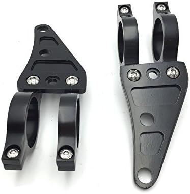 SEMT-Motorcycle Black 41mm Turn Signal Clamps Headlight Mount Bracket Fork Ear Chopper Cafe Racer Black Compatible with Universal CBR Kawasaki Suzuki Harley Davidson [B074NKXLQ8]