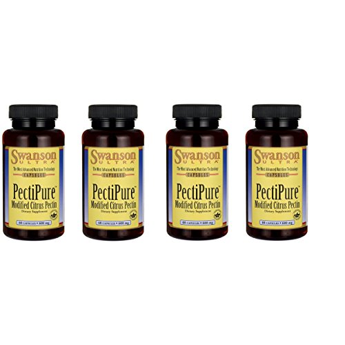 Swanson Pectipure Modified Citrus Pectin 600 Milligrams 60 Capsules 4 Pack Swanson Pectipure Modified Citrus Pectin 600 Milligrams 60 Capsules 4 Pack