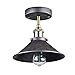 YOBO Lighting Vintage Industrial Semi Flushmount Mini Ceiling Light