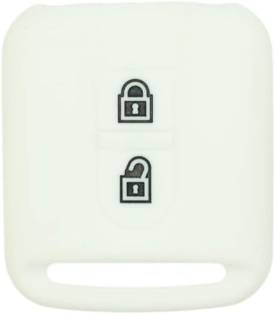 BROVACS Silicone Cover Protector Case Holder Skin Jacket Compatible with NISSAN 2 Button Remote Key Fob CV9502 White