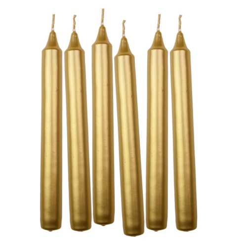 Pack of 6 Gold Dinner Candles 2cm x 20cm Amazon.co.uk Kitchen & Home
