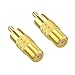 VCE 2-Pack F Type Female to RCA Male Coaxial Cable Audio Adapter Connector,Gold Plated primary