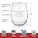 Funny Stemless Wine Glasses Set of 4 (15 oz)- Funny Novelty Wine Glassware Gift for Women- Party, Event, Hosting Fun- Wine Lover Wine Glass with Funny Sayings