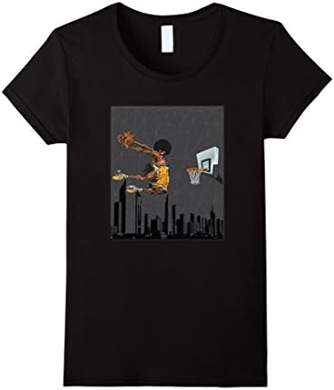 Womens Baller Slam Dunk Hoopin Basketball T-Shirt Large Black