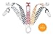 Pacifier Clip - 5 Pack | Unisex | 2-Sided Design | Best Universal Pacifier Holder Set for Girl/boy, Teething Ring Toys, Blankets, Drool Bibs | Perfect Baby Shower Gift