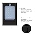 InnoGear 20 LED Solar Lights Motion Sensor Outdoor Light Waterproof Auto Security Night Detector Lighting for Gutter Fence Yard (Black)