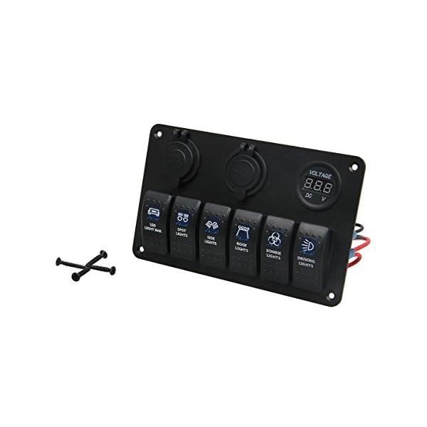 Generic-MarineBoat-Car-6-Gang-Switch-Panel-with-Light-5-Pin-OnOff-Rocker-Switch