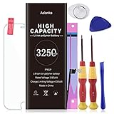 Aslanka Battery Model iP6S Plus,New 0 Cycle of 3250 mAh Replacement Battery, Full Set of Repair Tools Instruction and Screen Protector -[2-Year Warranty]