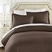 HC Collection Duvet Cover - Brown King Size Duvet Cover - 3 Piece Soft Breathable Microfiber Duvet Cover Set with Zipper Closure & 2 Pillow Shams